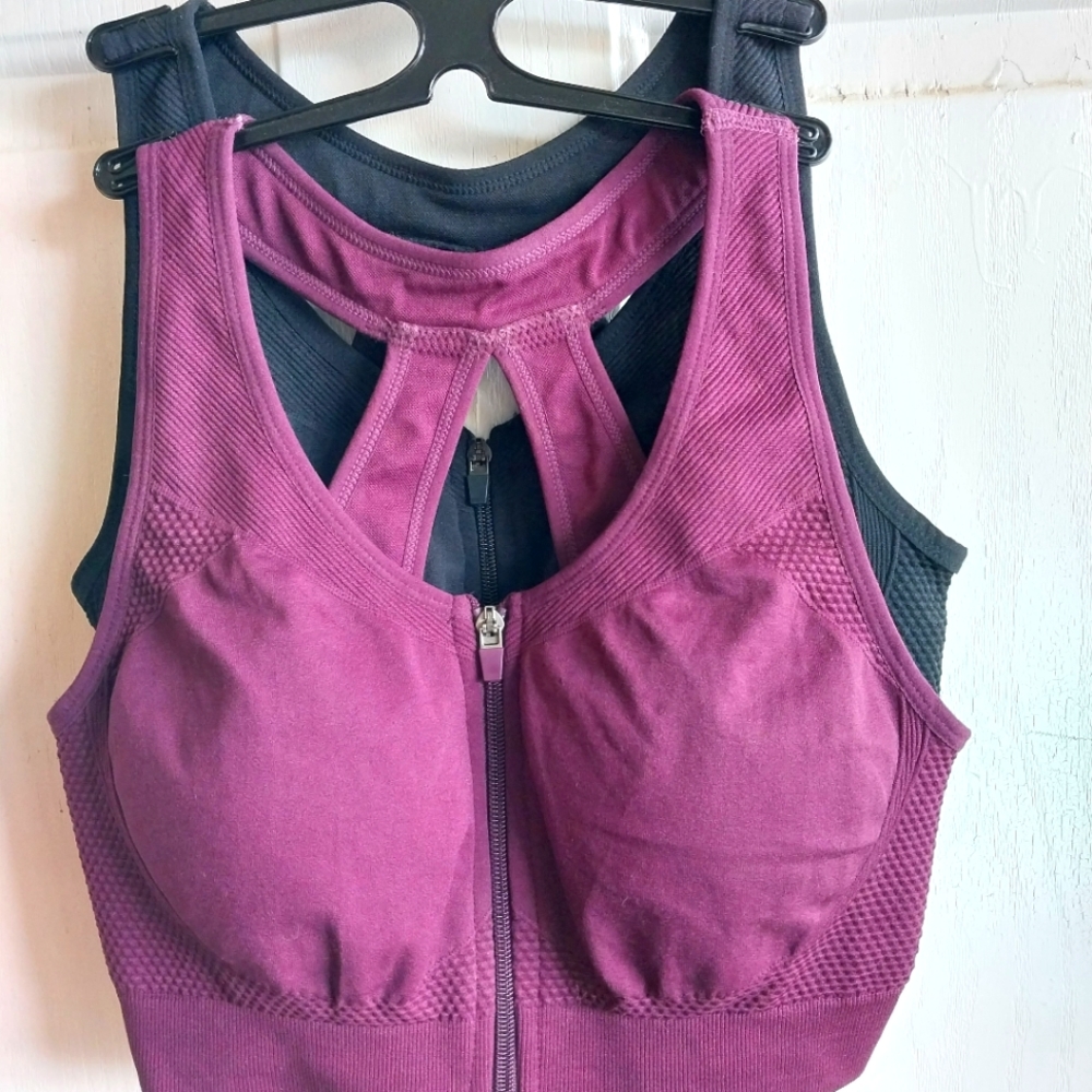 VINA Sports Bra Zip Front